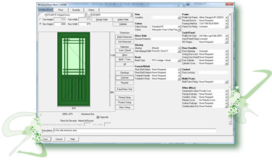 Computer software for residential hinged doors, panels, french doors, bifolding doors, sliding doors and more.