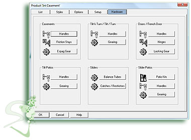 Windows production software, casements, tilt'n'turn, residential doors, french doors, patios, vertical sliders, pivots.